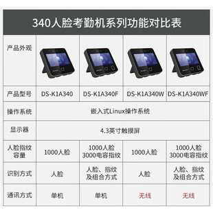 Hikvision Attendance Machine Face Recognition Facial Check-In Work Face Attendance Office Punch-In Machine K