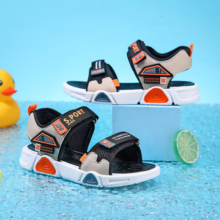 Boys Beach Sandals 2024 New Soft Sole Lightweight Children's Hollow Out Girls' Sandals Explosive Casual All-match Sports