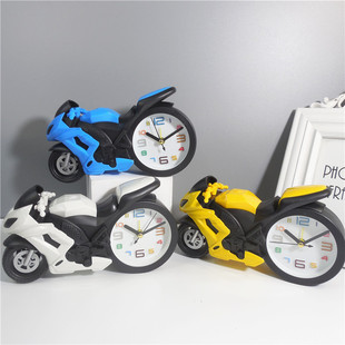 Motorcycle small alarm clock student children clock Cartoon creative cute mini alarm bedside clock school gift