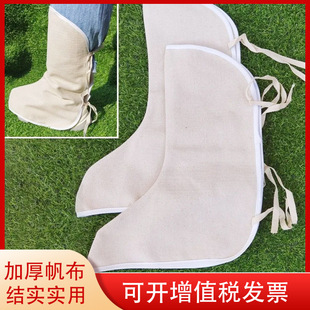 Labor Protection Canvas Leg Protector Foot Protector Welder Leg Protector Anti-Mars Welding Thickened Anti-scald Labor Protection Foot Protector