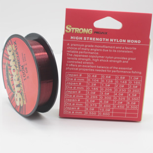 100 m transparent nylon fishing line sea pole fishing line Red Main Line sub-line fishing line spot cross-border distribution