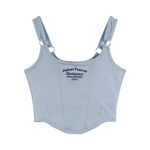 Hong Kong style pure desire camisole letters American hot girls can wear outside inner wear Slimming Beauty back tube top women's underwear top