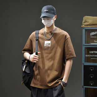 Men's Short-sleeved T-shirt 2025 New Arrival Summer Men's Top Clothes All-match Fashionable Loose Trendy Brand Men's T-shirt Men's T-shirt