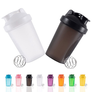 In stock high order 400ml with handle without handle shake Cup protein powder mixing cup full color printable logo
