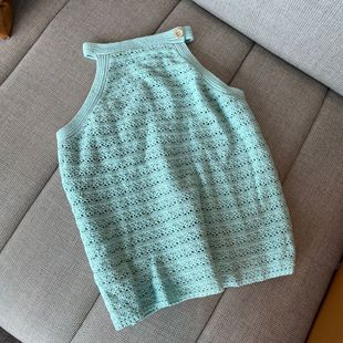 2022C baby's same knitted camisole girl's sweet vest mishapuff sleeveless pullover summer BTX