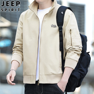 JEEP SPIRIT Men's New Jacket Cotton Washed Collar Jacket Outdoor Sports Casual Jacket Men's
