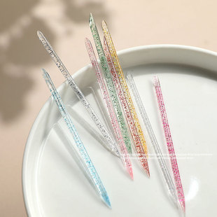 Nail art tools Crystal Point drill glue stick embossed orange stick point Pen double head to remove dead skin push 50 Pack wholesale