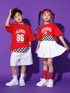 Summer June 1 Children's Coat Hip Hop Class Coat Jazz Dance Street Dance Suit Kindergarten Dance Cheerleading Performance