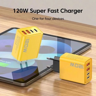 Новый трансграничный 120w двойной PD двойной USB type-c мобильный телефон зарядное устройство с несколькими портом европейское и американское регулирование путешествия быстро зарядная головка