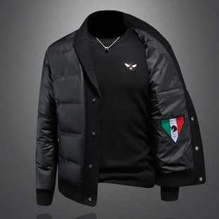 European station winter high-end men's 90 white duck down fashion lapel down jacket warm casual jacket Y8862