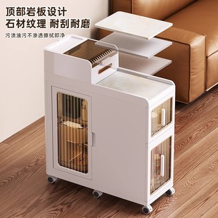 Gap Cabinet Narrow Side Bedside Table Sofa Side Cabinet Living Room Tea Room Small Side Table with Smoking Movable Cart Storage Cabinet