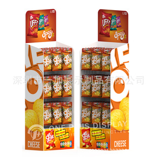 Snack potato chips paper shelf free design hook paper display rack super special paper display rack