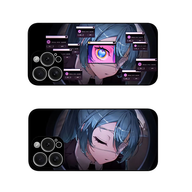 Anime 3D raster graphics phone case, 3D gradient, multi-functional, Japanese anime-themed dynamic phone case.