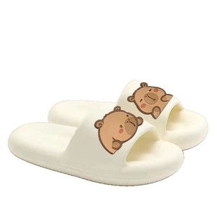 Men's and Women's Summer Indoor Non-slip Comfortable Soft Bottom Sandals Soft Cute Capibala Couple Slippers