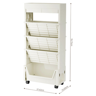 Floor multi-layer shelf movable pulley finishing bookshelf student classroom desk storage artifact study wholesale