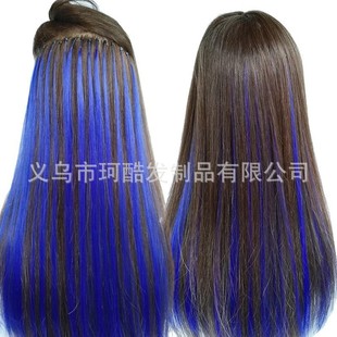 55cm 0.25 color feather hair extension wholesale high temperature silk chemical fiber feather hair extension rod hair seamless hair extension