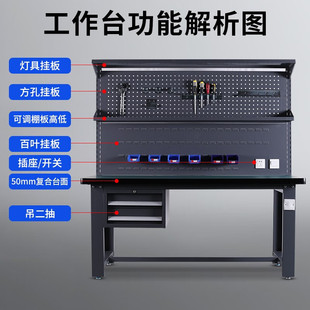 Heavy-duty fitter stainless steel workbench workshop anti-static workbench console maintenance table mold assembly table