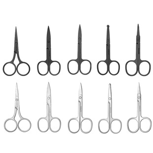 Beauty round nose hair scissors eyebrow scissors shave nostril nose hair repair beard scissors eyebrow scissors