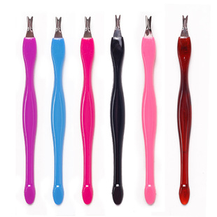 Nail art tools supplies wholesale dead skin fork to remove dead skin push dead skin shovel repair nail edge horny dead skin knife multi-color
