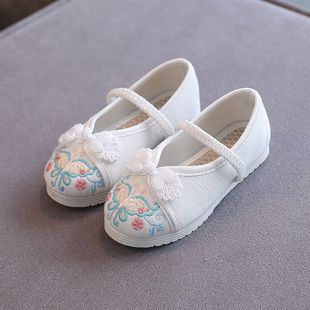 Ancient Costume Princess Embroidered Shoes Old Beijing Kidsren's Ancient Han Dynasty Shoes Girls Dance Shoes Baby Chinese Style Soft Soles