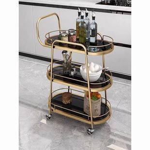 Nordic Dining Car Commercial Home Restaurant Wheeled Cart Hotel Club KTV Wine Cart Tea Delivery