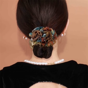 Flower Headdress Hair Accessories High Elastic Ball Head Hair Mother High Sense Large Intestine Hair Ring Female Hair Rope Hair Rope