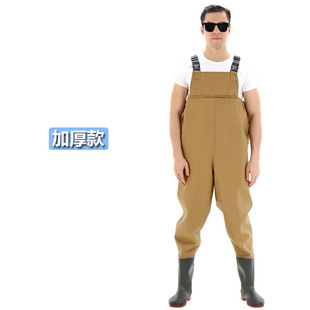 Water Pants Thickened Wear-resistant Fishing Half-length Rain Pants for Men and Women Waterproof Clothes Leather Fork Pants Fisherman Pants Water Shoes