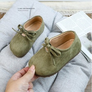 Girls' Birkenth Shoes Spring and Autumn 2025 New Style Children's Shoes Girls Small Leather Shoes Children's Vintage Peas Shoes Trendy
