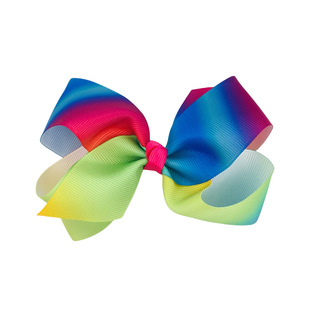 11cm gradient color warped bow print bubble JOJObow hairpin diy accessories in stock cheap wholesale