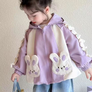Girls' Spring Jacket 2025 New Style Children's Fashionable Girls' Spring Clothes 234567 Year Old