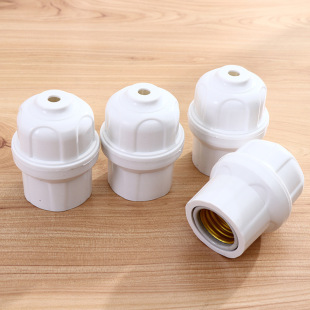 Ceramic e27 lamp holder household boutique lighting accessories threaded high temperature resistant ceramic lamp holder lamp holder in stock wholesale