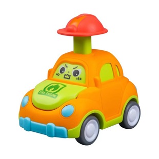 Cross-border cute interest inertia press back train cartoon car fall-resistant excavator toy stall wholesale children's toys