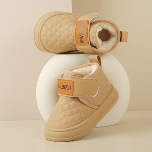 2024 New Winter Men's fleece-lined Women's Baby Shoes Warm Soft Sole Cotton Shoes Children's Snow Boots Short Boots Thick Winter Shoes