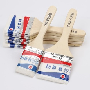 Factory wholesale wooden handle water-based paint brush soft wool latex paint brush fine wool silk brush water-based paint brush