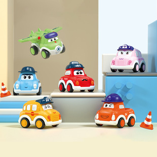 Children's Cartoon Mini Inertia Car Blind Box Set Toy Car Plane Model Gifts Children's Toys Stall
