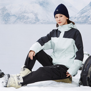 Outdoor jacket men's three-in-one Jacket Women's cold-proof warm ski suit detachable liner two-piece set customization