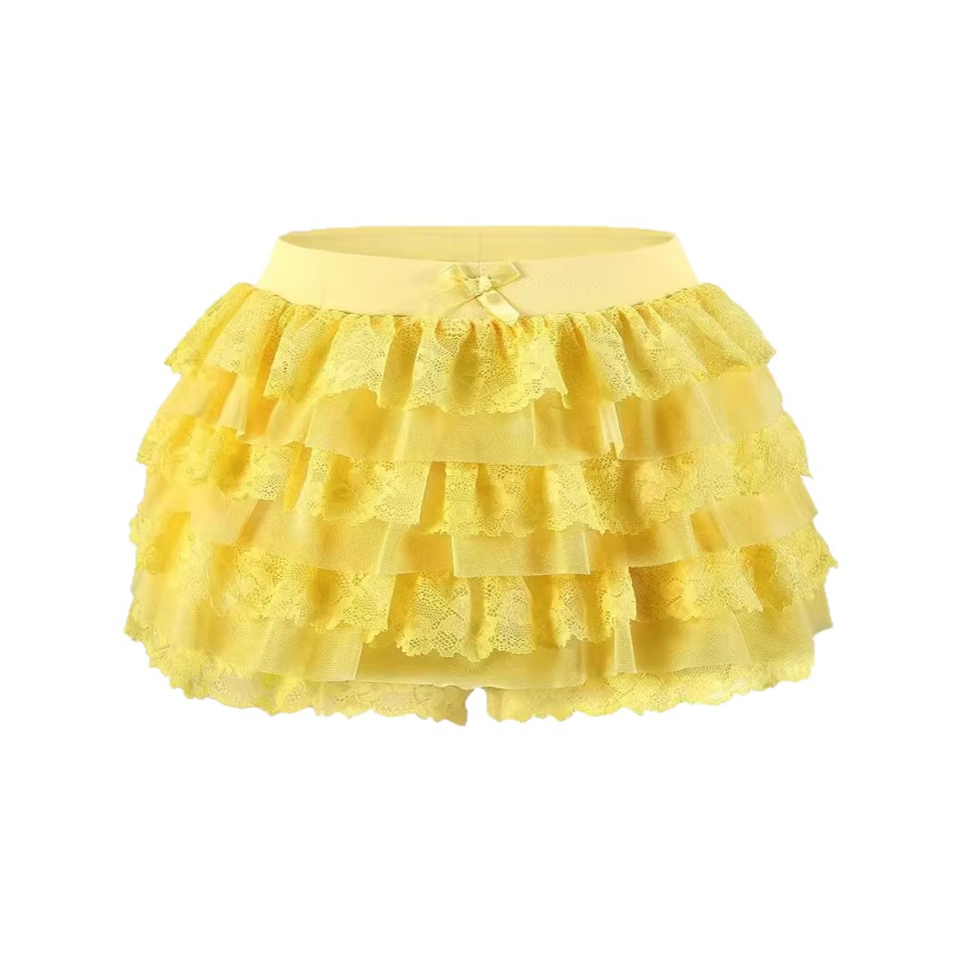 European and American Ins Aliexpress Lace Multi-Layer Cake Shorts Hot Girl Hot Pants Patchwork Skirt Pants Summer Hot-Selling Half Skirt