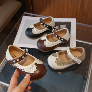 Girls Leather Shoes 2025 Shoes Spring and Autumn New 1-6 Years Old Children Princess Shoes Fashion Soft Sole Baby Toddler Shoes