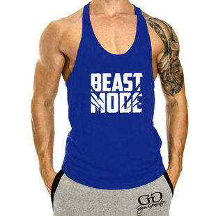 Gym Muscle Sports Running Fitness Training Vest Men's Bodybuilding Sleeveless I-shaped Vest