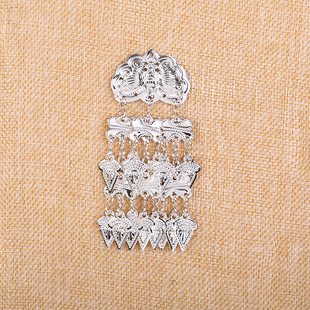 Miao silver jewelry accessories shawl pendant long tassel silver jewelry minority performance clothing accessories Miao silver accessories