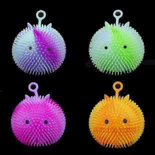 Luminous Fur Ball Pinch Music Decompression Moe Bao Large Small Flash Vent Squeezing Children Yiwu Toys Decompression Years Old