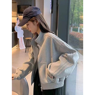[3137 people's collection] short sports coat women's 2024 spring and autumn new baseball uniform casual slim jacket