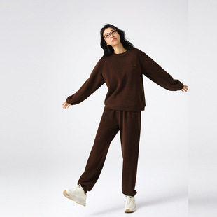 2024 new style home clothes can be worn outside bear fragrant suit pajamas women's autumn and winter new season thick fleece-lined warm
