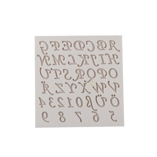 Capital English letters and numbers silicone mold fondant cake chocolate creative baking decoration epoxy mold