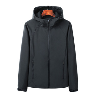 Outdoor Couple's Casual Fashionable Solid Color Windproof Soft Shell Top Korean Style Fashionable Brand Sports Jacket for Teenagers