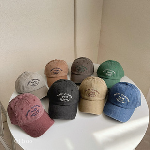 Children's letter embroidered baseball cap