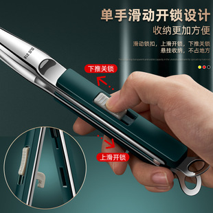 Korean-style 316 stainless steel barbecue clip kitchen food steak clip anti-scalding barbecue clip with toothed sliding buckle