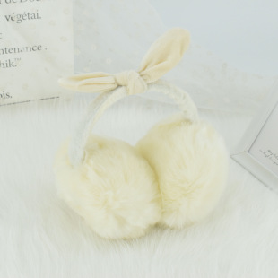Winter earmuffs women travel fashion cute bow plush padded anti-freeze warm riding ear protection earmuffs wholesale