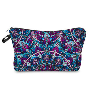 Amazon hot sale mandala pattern printed wash bag storage cosmetic bag daily travel clutch