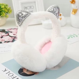 Earmuffs Warm Earmuffs Women's Autumn and Winter Korean Style Cute Student Earmuffs Cartoon Ear Protection Plush Ear Bag Anti-freeze Folding